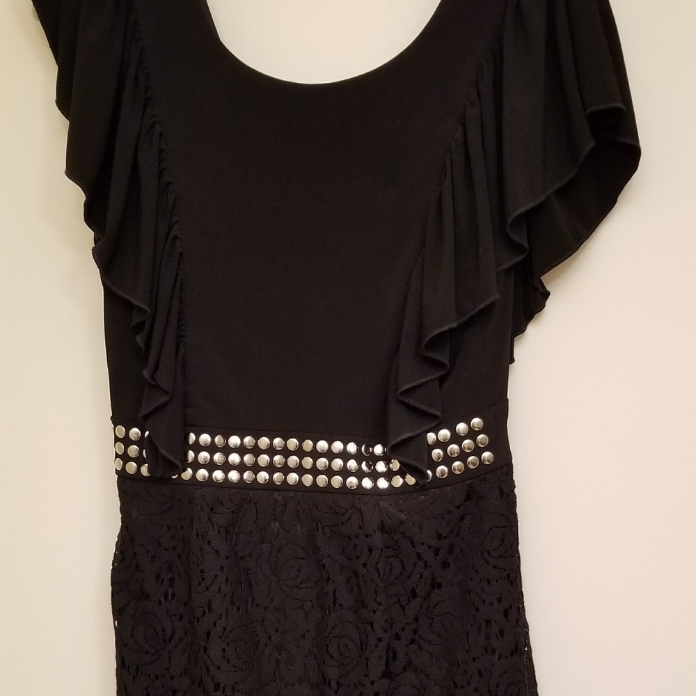 NWOT Love Black studded short mini dress